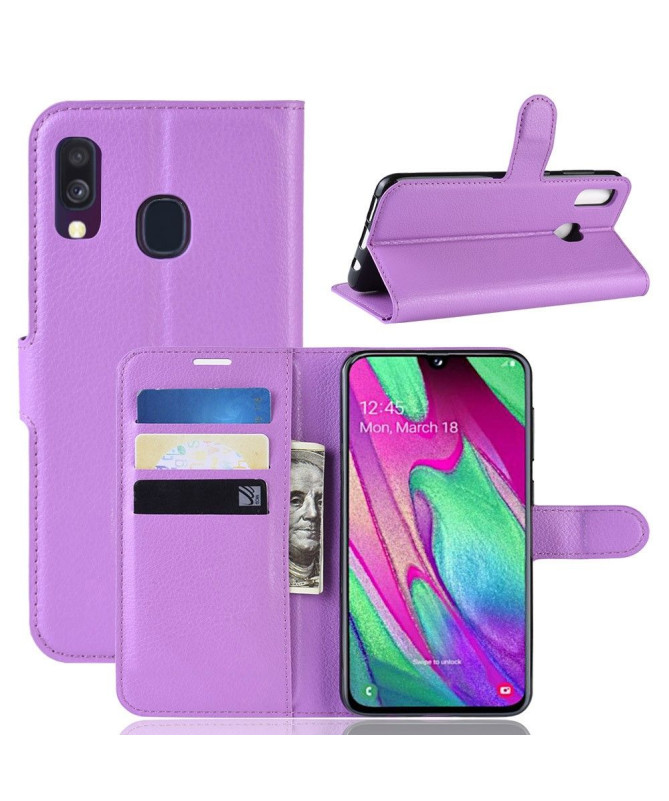 Samsung Galaxy A40 - Housse style cuir porte cartes