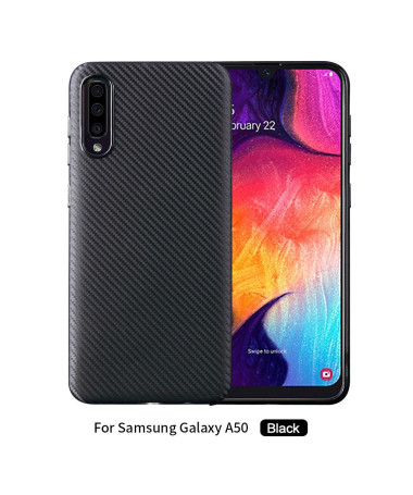 Samsung Galaxy A50 - Coque revêtement fibre de carbone