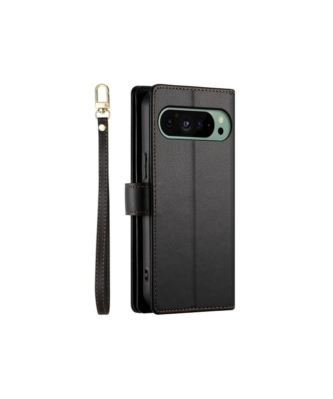 Housse Google Pixel 9 / 9 Pro Cuir DF-011 avec Portefeuille et Sangle