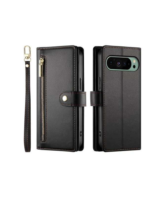 Housse Google Pixel 9 / 9 Pro Cuir DF-011 avec Portefeuille et Sangle