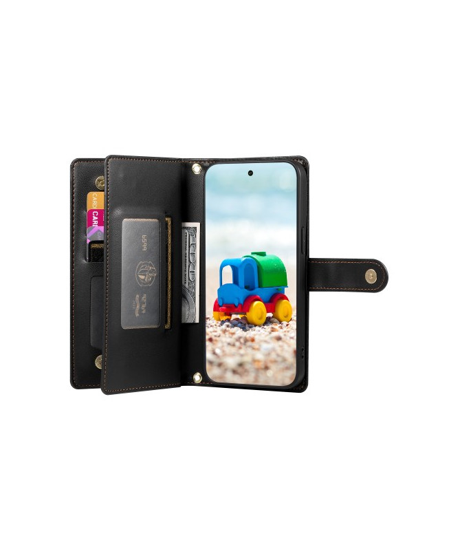 Housse Google Pixel 9 / 9 Pro Cuir DF-011 avec Portefeuille et Sangle