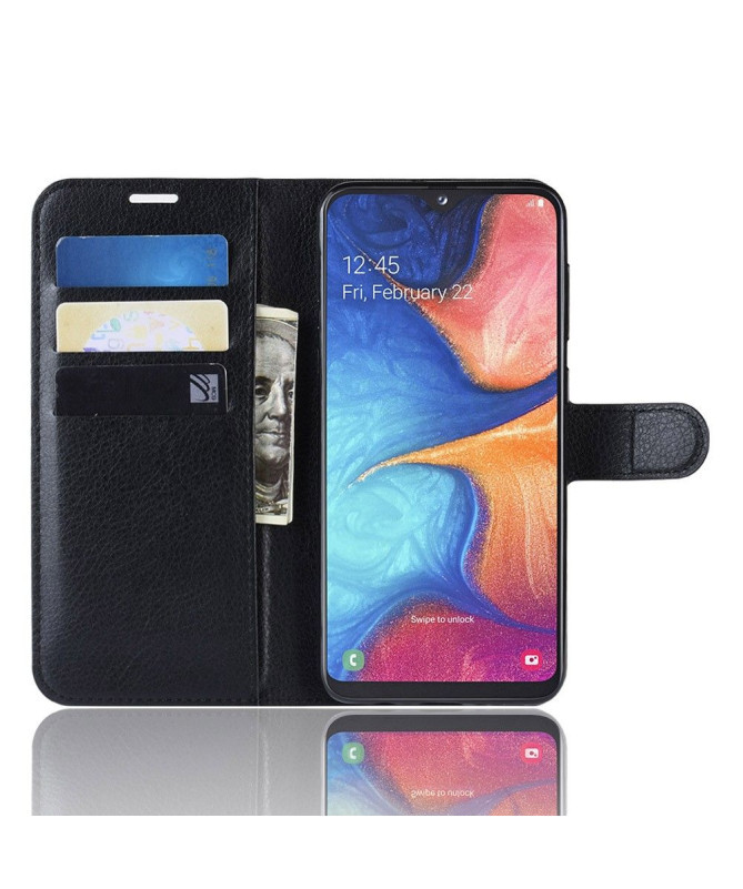 Samsung Galaxy A20e - Étui style cuir portefeuille Noir - photo 5