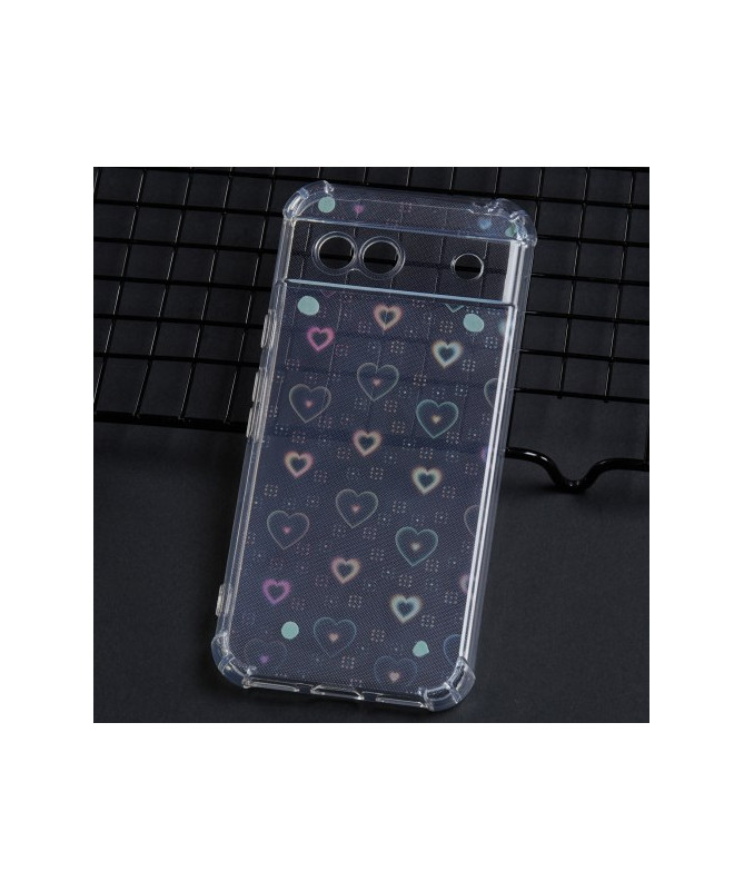 Coque Google Pixel 8a avec 4 Papiers Amovibles - Design Transparent et Modulable