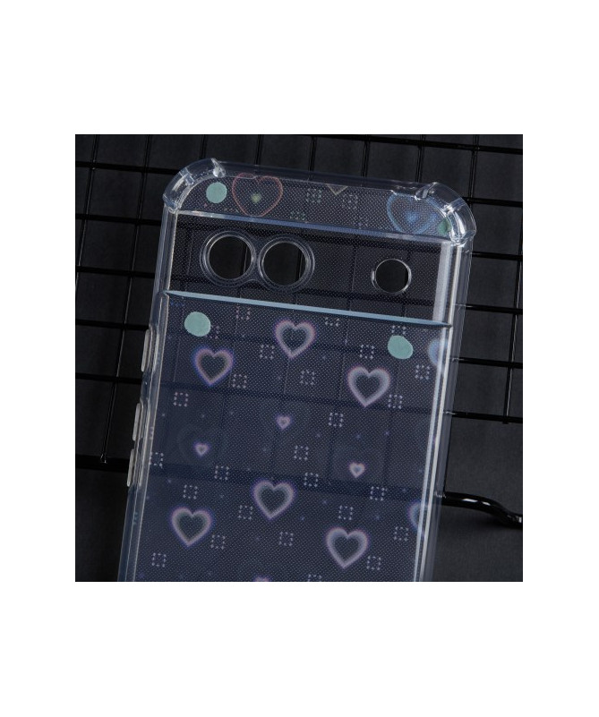 Coque Google Pixel 8a avec 4 Papiers Amovibles - Design Transparent et Modulable