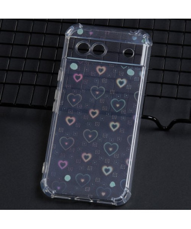 Coque Google Pixel 8a Love Heart avec Coins Renforcés