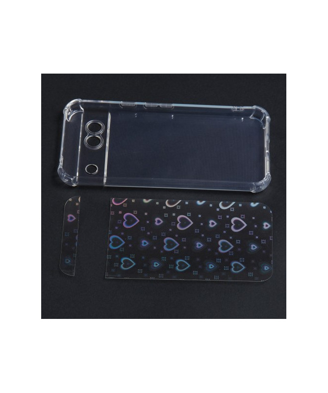 Coque Google Pixel 8a Love Heart avec Coins Renforcés