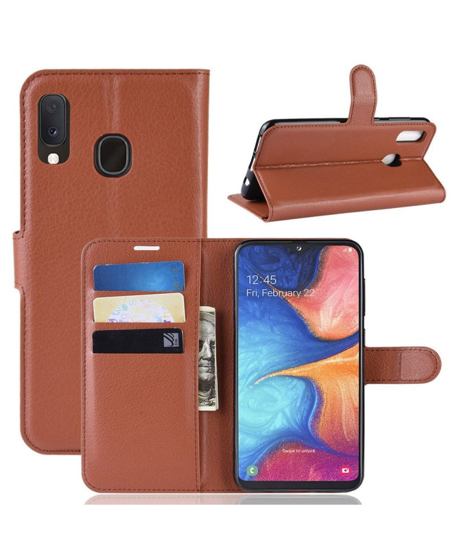 Samsung Galaxy A20e - Étui style cuir portefeuille