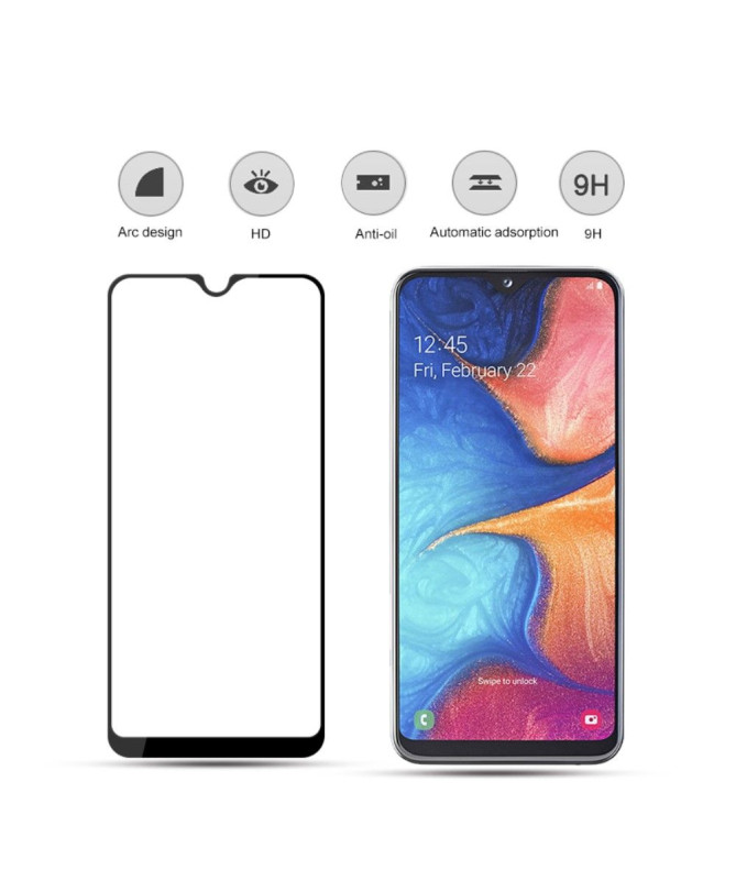 Samsung Galaxy A20e - Protection d’écran en verre trempé full size - Noir - photo 2