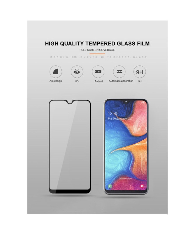 Samsung Galaxy A20e - Protection d’écran en verre trempé full size - Noir - photo 6