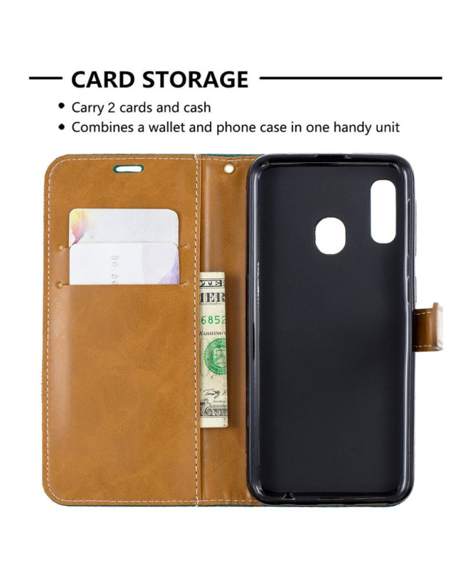 Etui Samsung Galaxy A20e revêtement tissu