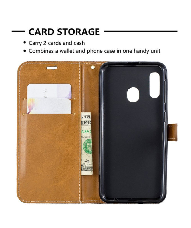 Etui Samsung Galaxy A20e revêtement tissu