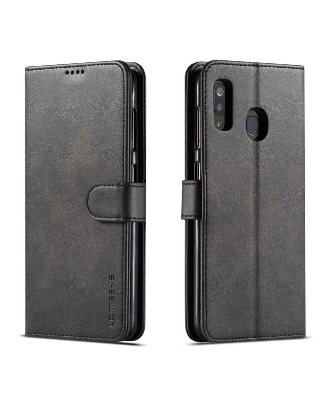 Samsung Galaxy A20e - Étui Tommy style cuir Noir - photo 3