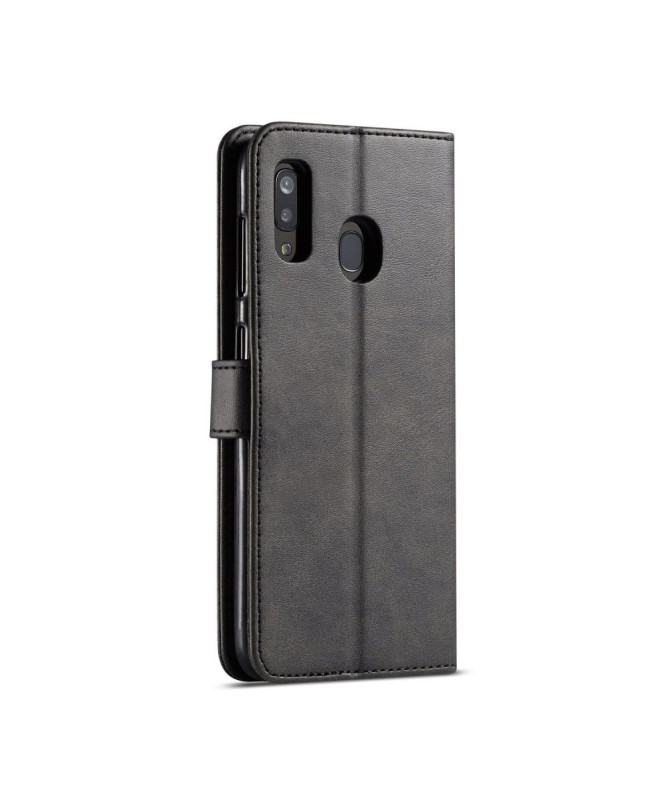 Samsung Galaxy A20e - Étui Tommy style cuir Noir - photo 2