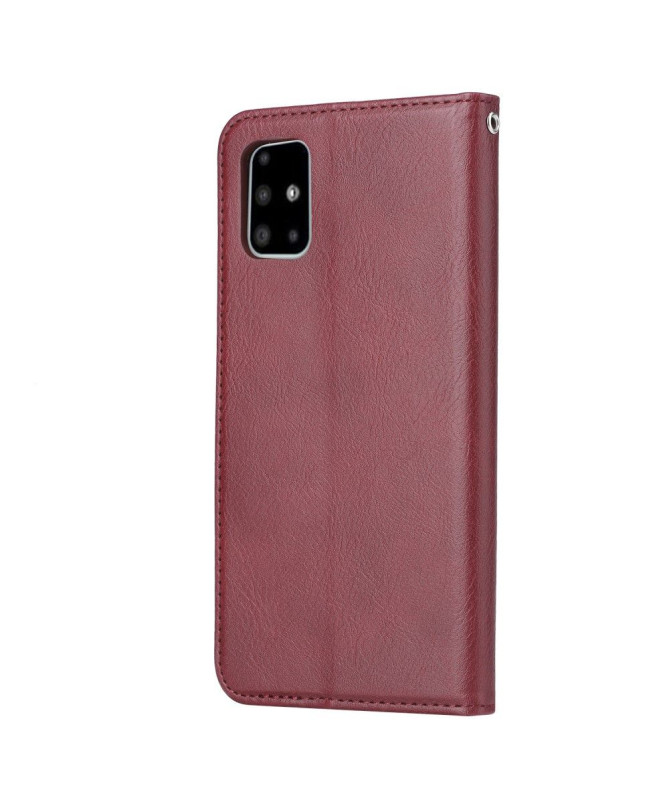 Housse Samsung Galaxy A51 effet cuir stand case