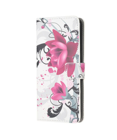 Housse Samsung Galaxy A51 fleurs de lotus