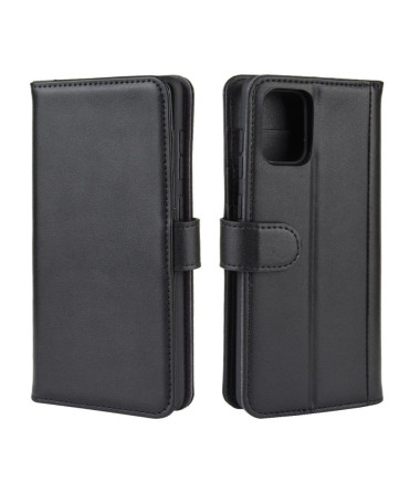 Housse Samsung Galaxy A51 cuir premium porte-cartes - Noir