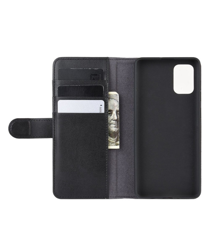 Housse Samsung Galaxy A51 cuir premium porte-cartes - Noir