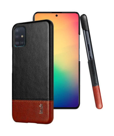 Coque Samsung Galaxy A51 imak imitation cuir + verre trempé