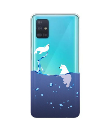 Coque Samsung Galaxy A51 phoque et ours blanc