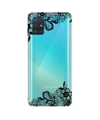 Coque Samsung Galaxy A51 fleur dentelle