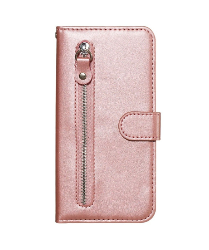 Housse Samsung Galaxy A51 Effet Cuir Zipper Pocket