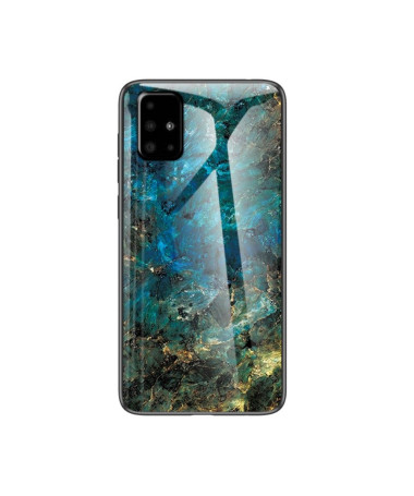 Coque Samsung Galaxy A51 Marbre Océane dos en verre