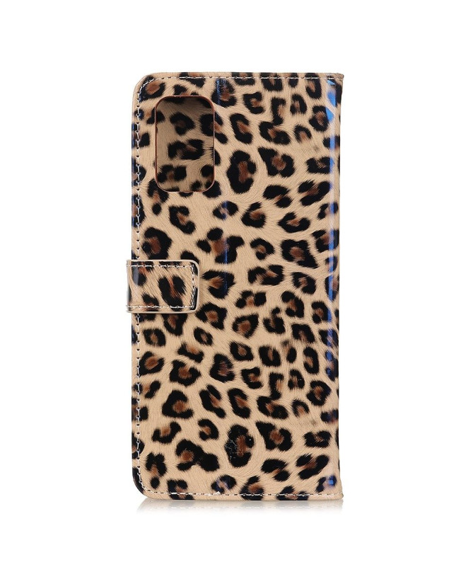 Léopard - Housse Samsung Galaxy A41 simili cuir