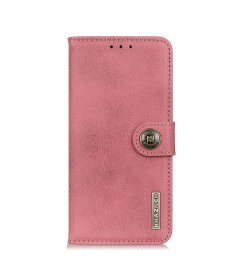 KHAZNEH - Housse Samsung Galaxy A41 imitation cuir - Rose