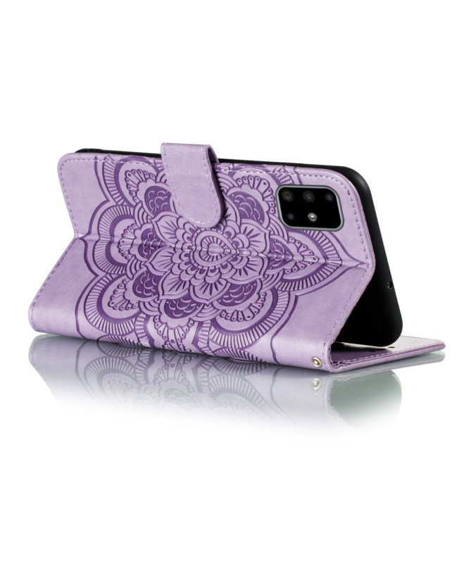 Housse Samsung Galaxy A51 Effet Cuir Mandala