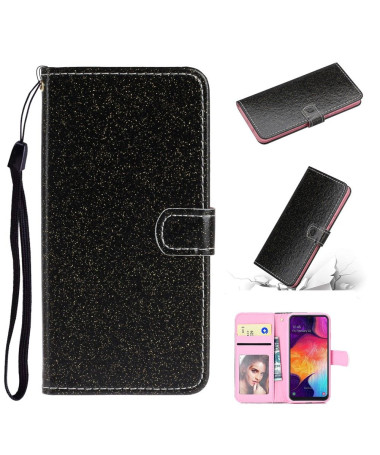 Housse Samsung Galaxy A41 Paillettes Simili Cuir