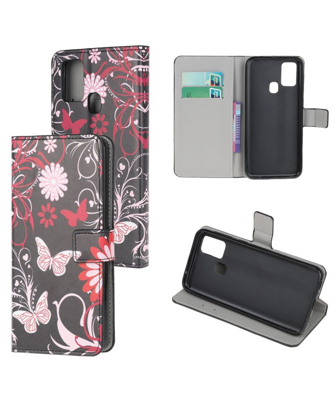 Housse Samsung Galaxy A21s Papillons et Fleurs - photo 2