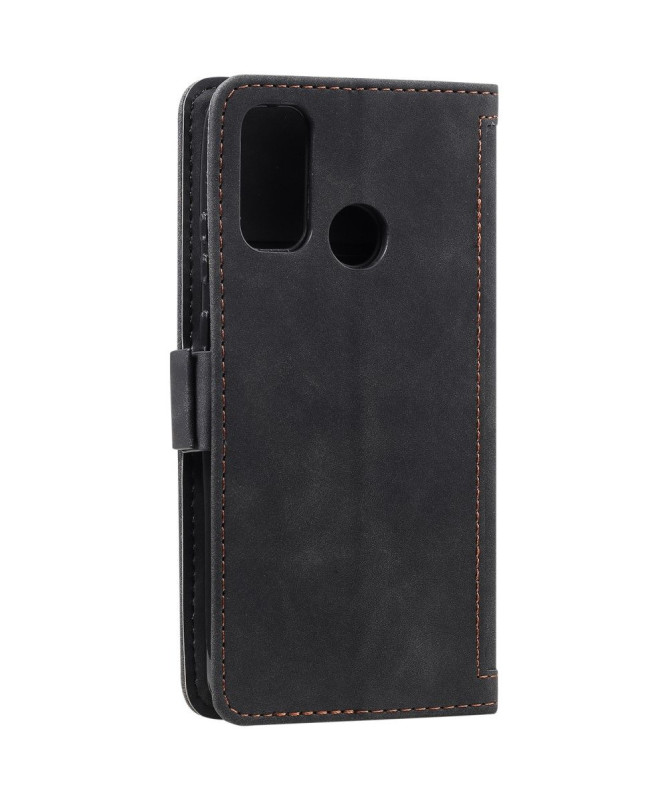 Housse Samsung Galaxy A21s Vintage Porte Cartes à Lanière