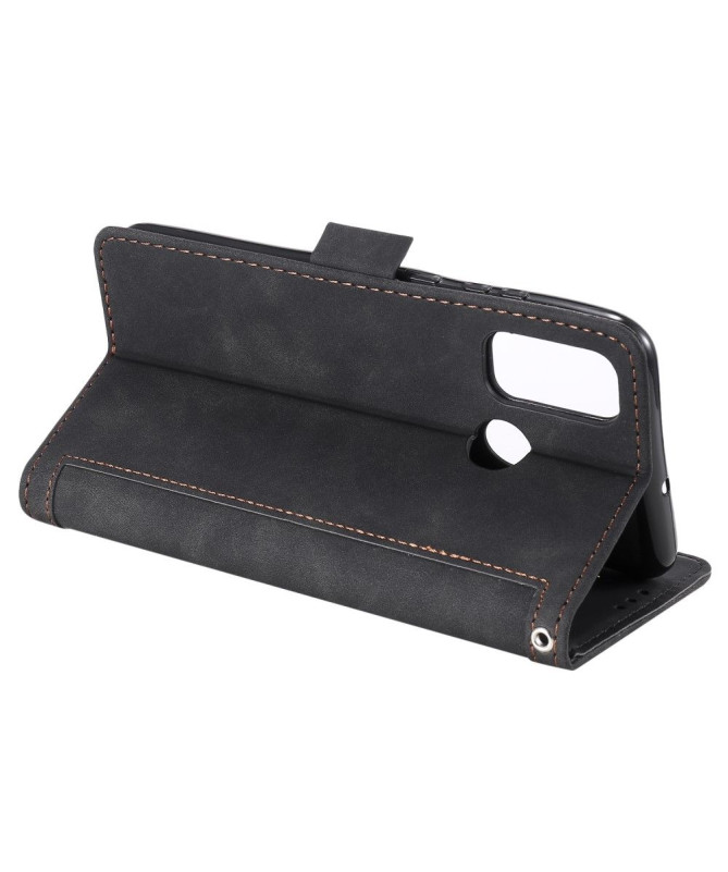 Housse Samsung Galaxy A21s Vintage Porte Cartes à Lanière