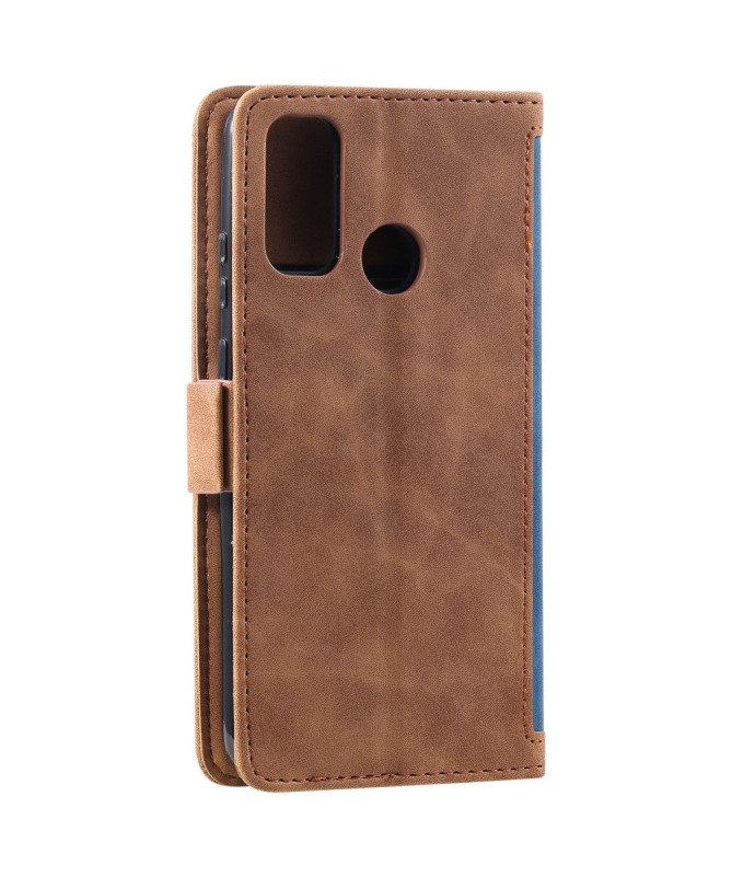 Housse Samsung Galaxy A21s Vintage Porte Cartes à Lanière