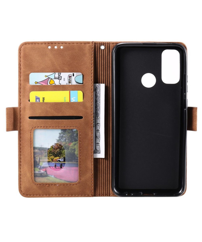 Housse Samsung Galaxy A21s Vintage Porte Cartes à Lanière