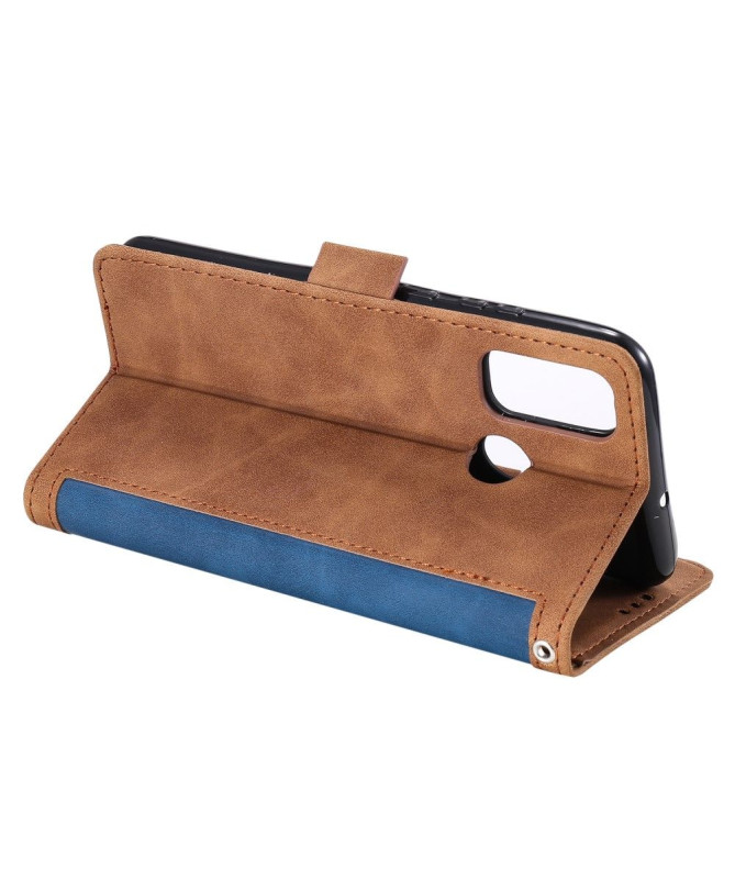 Housse Samsung Galaxy A21s Vintage Porte Cartes à Lanière