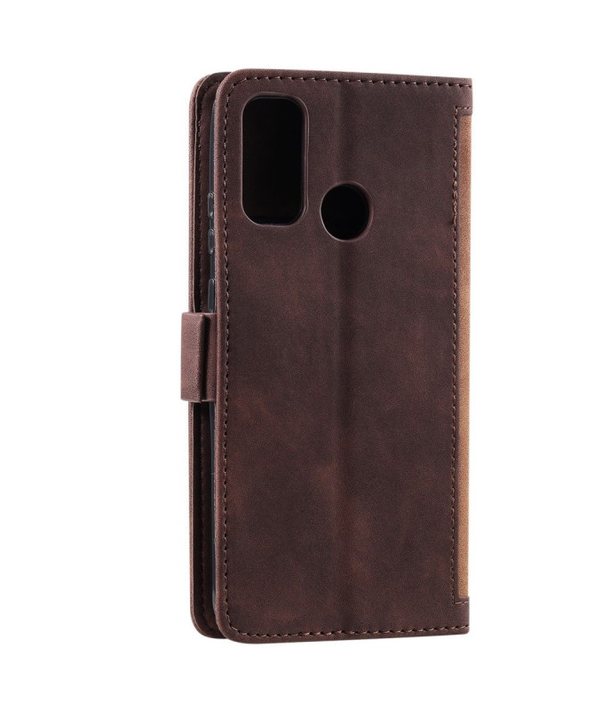 Housse Samsung Galaxy A21s Vintage Porte Cartes à Lanière