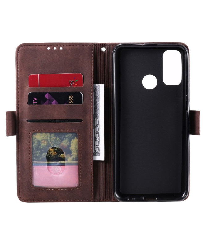 Housse Samsung Galaxy A21s Vintage Porte Cartes à Lanière