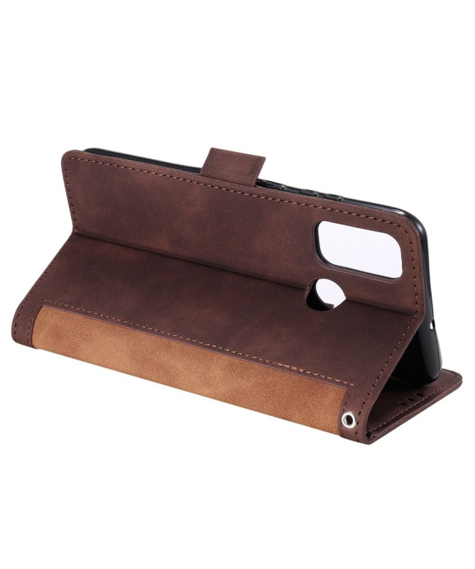 Housse Samsung Galaxy A21s Vintage Porte Cartes à Lanière