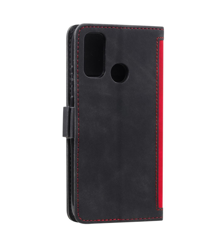 Housse Samsung Galaxy A21s Vintage Porte Cartes à Lanière