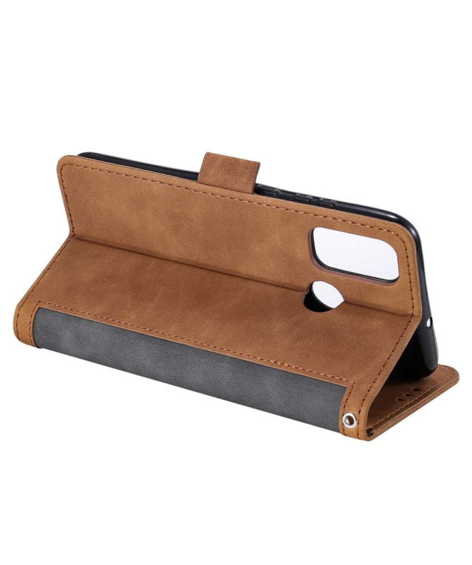 Housse Samsung Galaxy A21s Vintage Porte Cartes à Lanière
