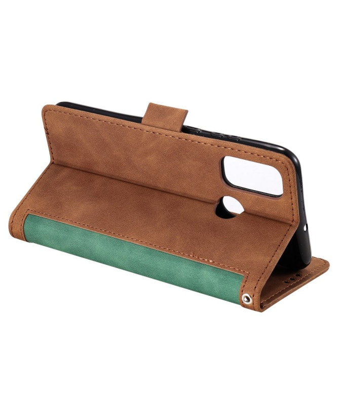 Housse Samsung Galaxy A21s Vintage Porte Cartes à Lanière