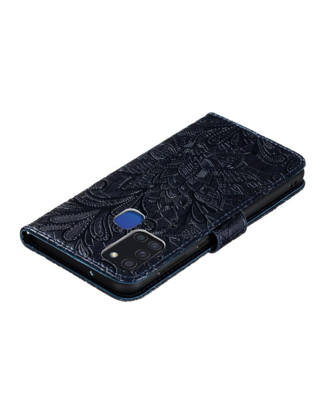 Housse Samsung Galaxy A21s Fleur Dentelle Chic - photo 5