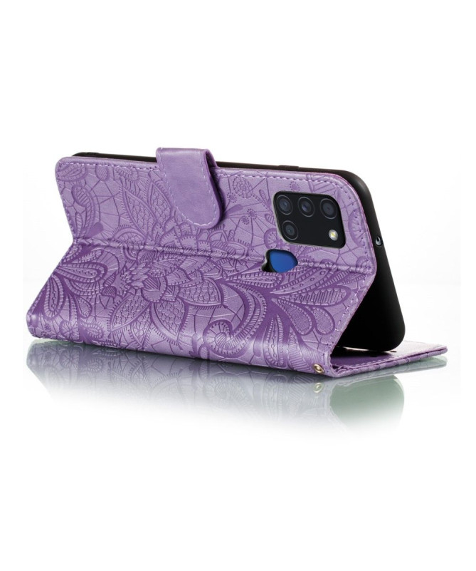 Housse Samsung Galaxy A21s Fleur Dentelle Chic - photo 18
