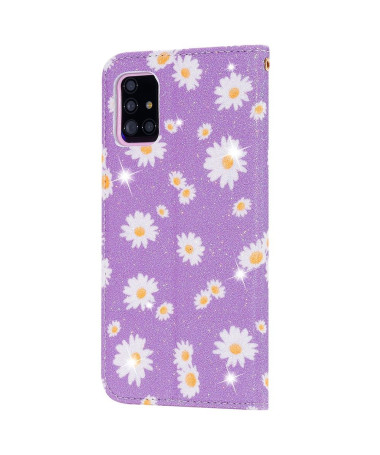 Housse Samsung Galaxy A51 5G Marguerites - Violet