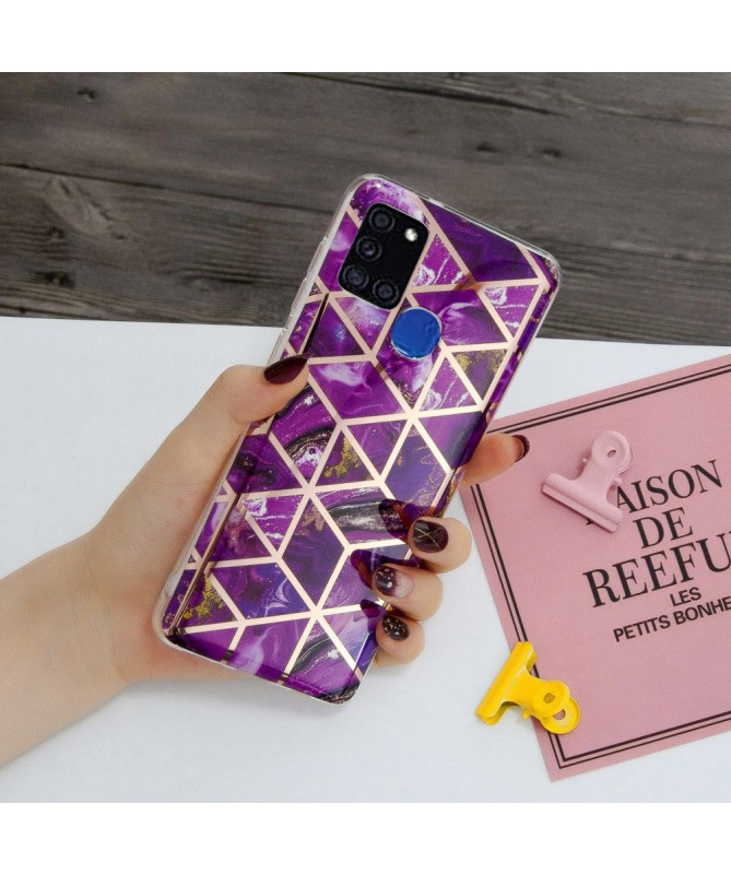 Coque Samsung Galaxy A21s Géométrie Violet