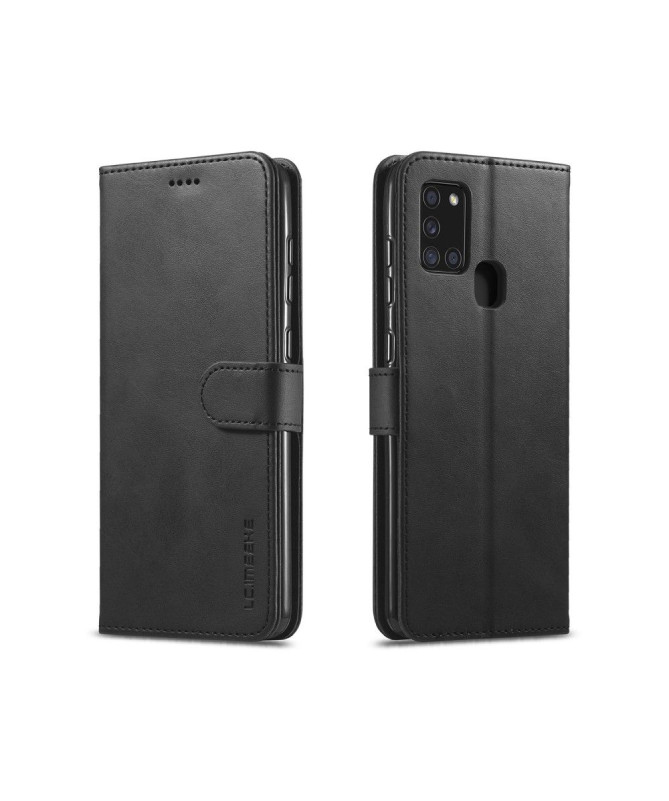 Étui Samsung Galaxy A21s Tommy Style Effet Cuir - Noir