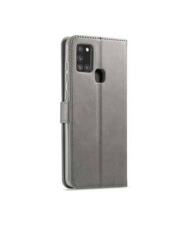 Étui Samsung Galaxy A21s Tommy Style Effet Cuir - Gris