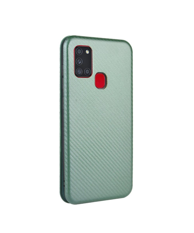 Housse Samsung Galaxy A21s Effet Fibre de Carbone