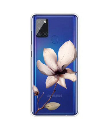 Coque Samsung Galaxy A21s fleur sauvage